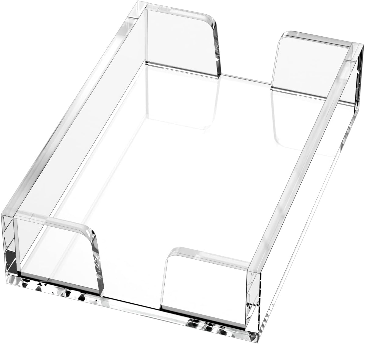 WINFFOR Acrylic Notepad Holder Dispenser - 4x6 in Sticky Note Memo Holder Self-Stick Note Pad Organizer (W/O Pads) Office Desk Accessories School Supplies, Crystal Clear