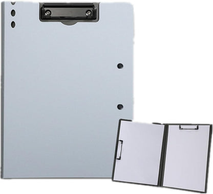 2 Pcs Folding Clipboard,Clipboard Foldable 9x12.5 inch Waterproof File Folder Clip Boards,A4 or A3 Size File Cover Folder Writing Clipboards with Two Metal Clip,Support Horizontal and Vertical (Black)