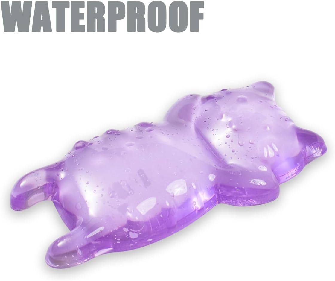Ergonomic Gel Mouse Wrist Rest – Clear Cute Cat Mouse Wrist Rest, Comfort & Support for Typing and Gaming (Pink)