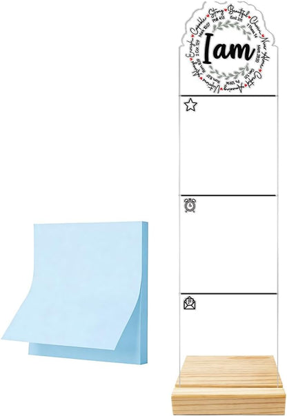 Monitor Memo Board Computer Monitor Memo Board Sticky Note Organizer Hold On Partner Im Overstimulated Sign Acrylic Desk Accessories Removable Wooden Base Set Sticky Notes 100 Sheets 11.8×3.1 inches