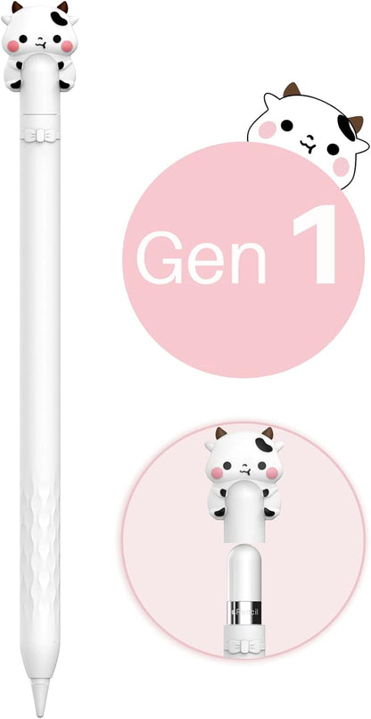 NIUTRENDZ Cute Bear Apple Pencil Case for Apple Pencil 2nd Generation Case Silicone Protective Cover Sleeve Skin Accessories (Brown, Apple Pencil 2nd Generation)