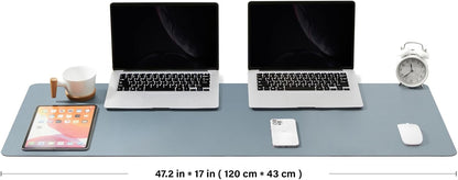 Cork Desk Mat - Dual-Sided Desk Pad for Office and Home - Desk Organization and Accessories - Ideal for Large Mouse Pad and Desk Mats on Top of Desks(Dark Green,90cmx 43cm)