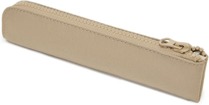Canvas Pencil Case Small Pencil Pouch Slim Lightweight Pen Case Holder Cute Zipper Bag for School Office