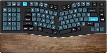YMDK Wooden Wrist Rest Solid Wood Walnut for Keychron Q13 Pro Mechanical Keyboard
