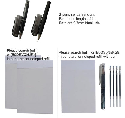 PU Leather Lanyard Meeting Notebook Neck Hanging Notepad with ID Slot and Pen, 3.5X5.1inch, Black