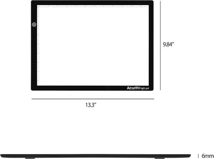 Acurit Artist LED Light Up Tracing Pad, for Tattoo Drawing, Streaming, Sketching, Animation, Stenciling