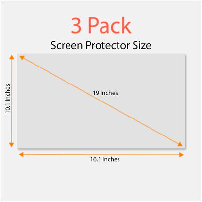 Anti-Glare and Anti Finger Print Screen Protector (3 Pack) for 20 Inches Widescreen Desktop Monitor