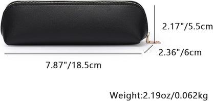 Canvas Pencil Case Cotton Canvas and Simple Multifunctional Pencil Bag Zipper Portable Storage (Black)