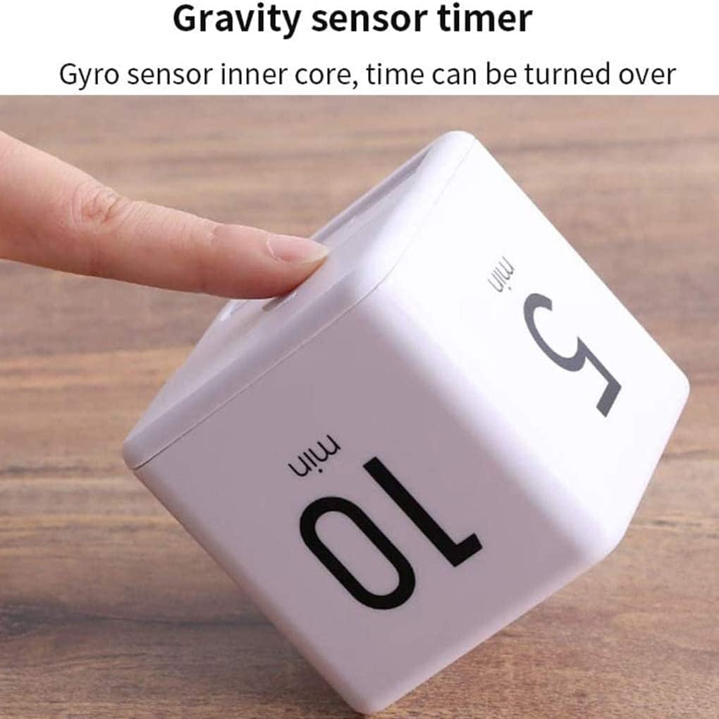 JOYIT Cube Timer 1 3 5 10 Minutes - Flip Countdown Visual Timer for Time Management, Kitchen, Workout, Study, Classroom, Office, Games