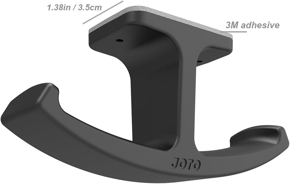 JOTO Headphone Stand Hanger, Silicone Under Desk Dual Headset Holder Mount Hook Hanger for Gaming Headphone Earphone -Black