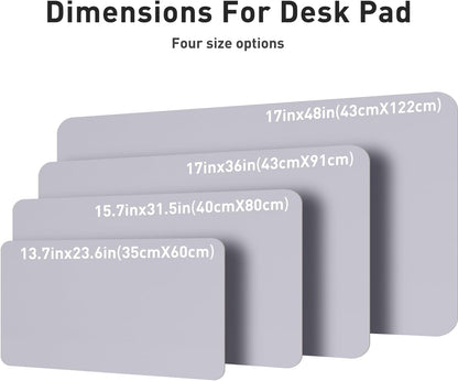 Aothia Leather Desk Pad Protector, Mouse Pad, Office Desk Mat, Non-Slip PU Leather Desk Blotter, Laptop Desk Pad, Waterproof Desk Writing Pad for Office and Home (Brown,23.6" x 13.7") - Colors B