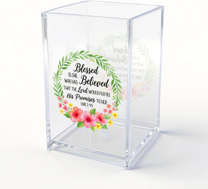 The Makeup Artist Acrylic Cosmetic Pencil Pen Holder, Funny Vanity Accessories for Girls, Makeup Brushes Holder for Beauty Specialist Esthetician, Make Up Artist MUA Appreciation Gifts