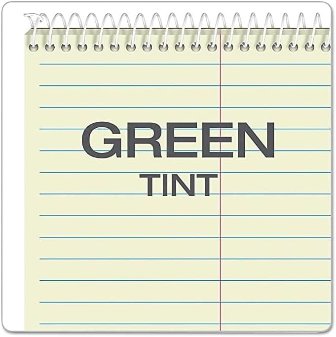 TOPS Steno Pads 4 Pack, 6" x 9" Spiral Steno Notebooks, Gregg Rule for lists, 80 Sheets Each, White Paper, Assorted Covers, Take Notes for School, College, Work, Office (80220)