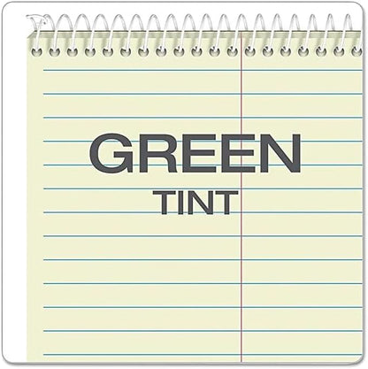 TOPS Steno Pads 4 Pack, 6" x 9" Spiral Steno Notebooks, Gregg Rule for lists, 80 Sheets Each, White Paper, Assorted Covers, Take Notes for School, College, Work, Office (80220)