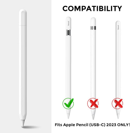 AhaStyle Silicone Case for Apple Pencil (USB-C) 2023 Ultra Thin Proteative Cover Skin Apple Pencil Sleeve Anti-Slip Grip Compatible with Apple Pencil USB C (Lavender)