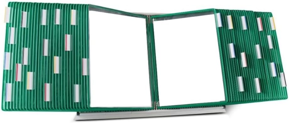 Tarifold Desktop Reference Organizer & Display System, 10 Double-Sided Pockets, 20 Sheet Capacity, Expandable, Durable Steel Wire Frames, Letter Size, Made in France, Black