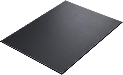 KINGFOM Ultra-Smooth PU Leather Desk Pad & Mat Office Desk Drawing & Writing Board A3/ A4 File Paper Clip Table Protector Mat on Top Large 24''x18'' (Black)