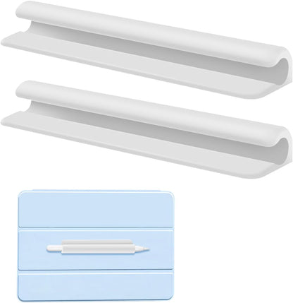 eZAKKA 2PCS Silicone Pencil Holder, Stylus Holder For Stylus Pens,For Most Pens,Pencils,Self-Adhesive Stick To Notebooks,Diary, Desks,Tablet, Black