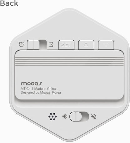 Mooas Multi-Hexagon Clock Cube, Digital Clock, Pomodoro Timer with Backlight 12/24H Count up & Countdown, Flip Timer, Various Time Presets - Ideal for Classroom, Gym, Office (Yellow)