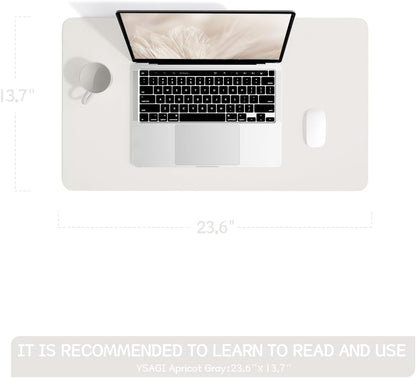 YSAGi Non-Slip Leather Desk Pad, Waterproof Laptop Computer Desk Keyboard Mat, Table Protector Blotter Mat, Large Mouse Pad for Office/Work/Home/Decor(Black, 31.5" x 15.7")