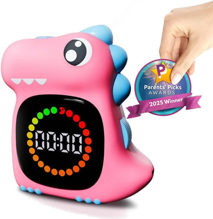 Visual Timer for Kids Light Blue Dinasuor Kids Timer Visual Led Rechargeable Toddler Timer Visual Countdown for Classroom Home Studing Playing