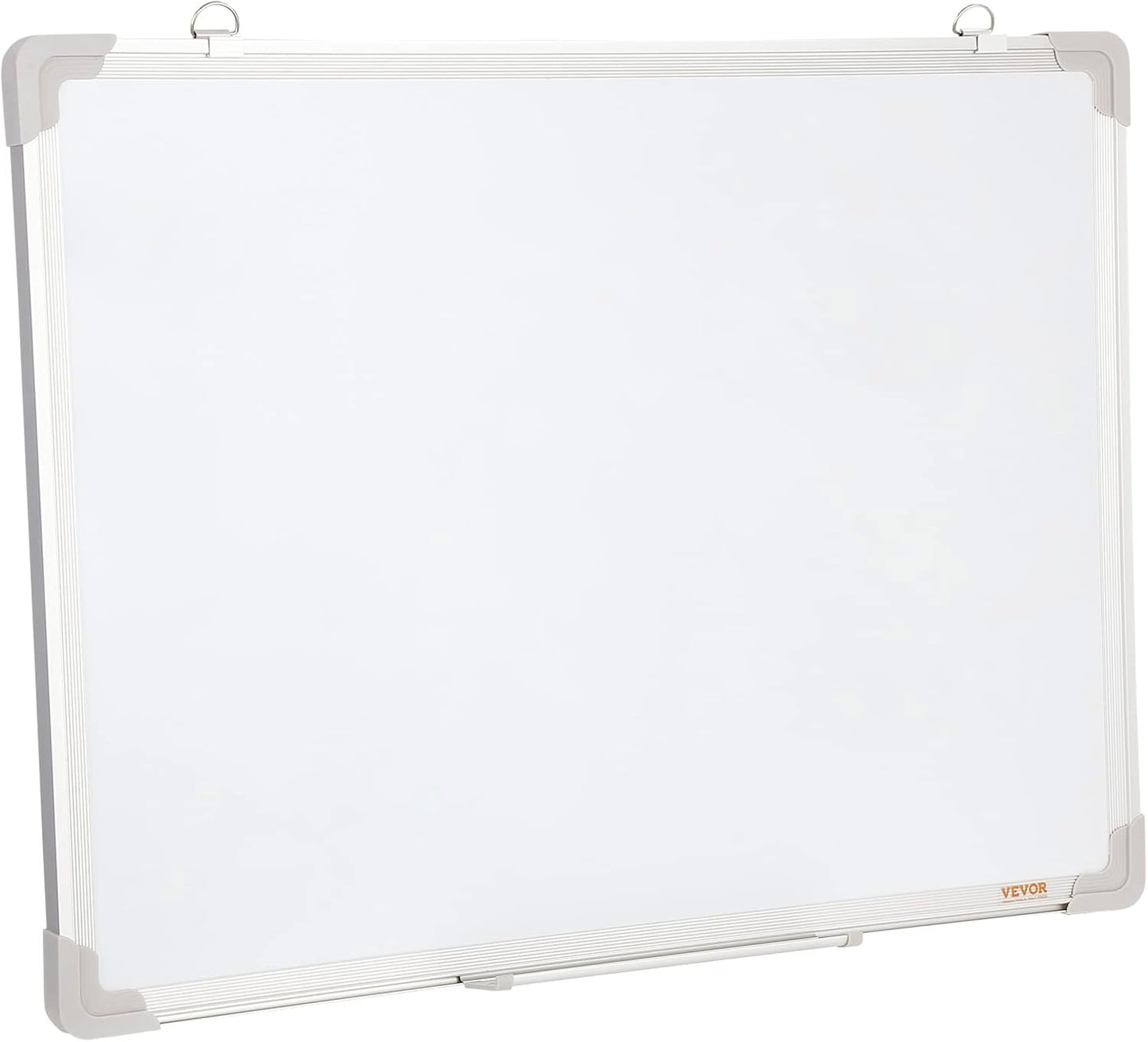 VEVOR Magnetic Glass Whiteboard, Dry Erase Board 36"x24", Wall-Mounted Large White Glassboard Frameless, with Marker Tray, an Eraser and 2 Markers, Black