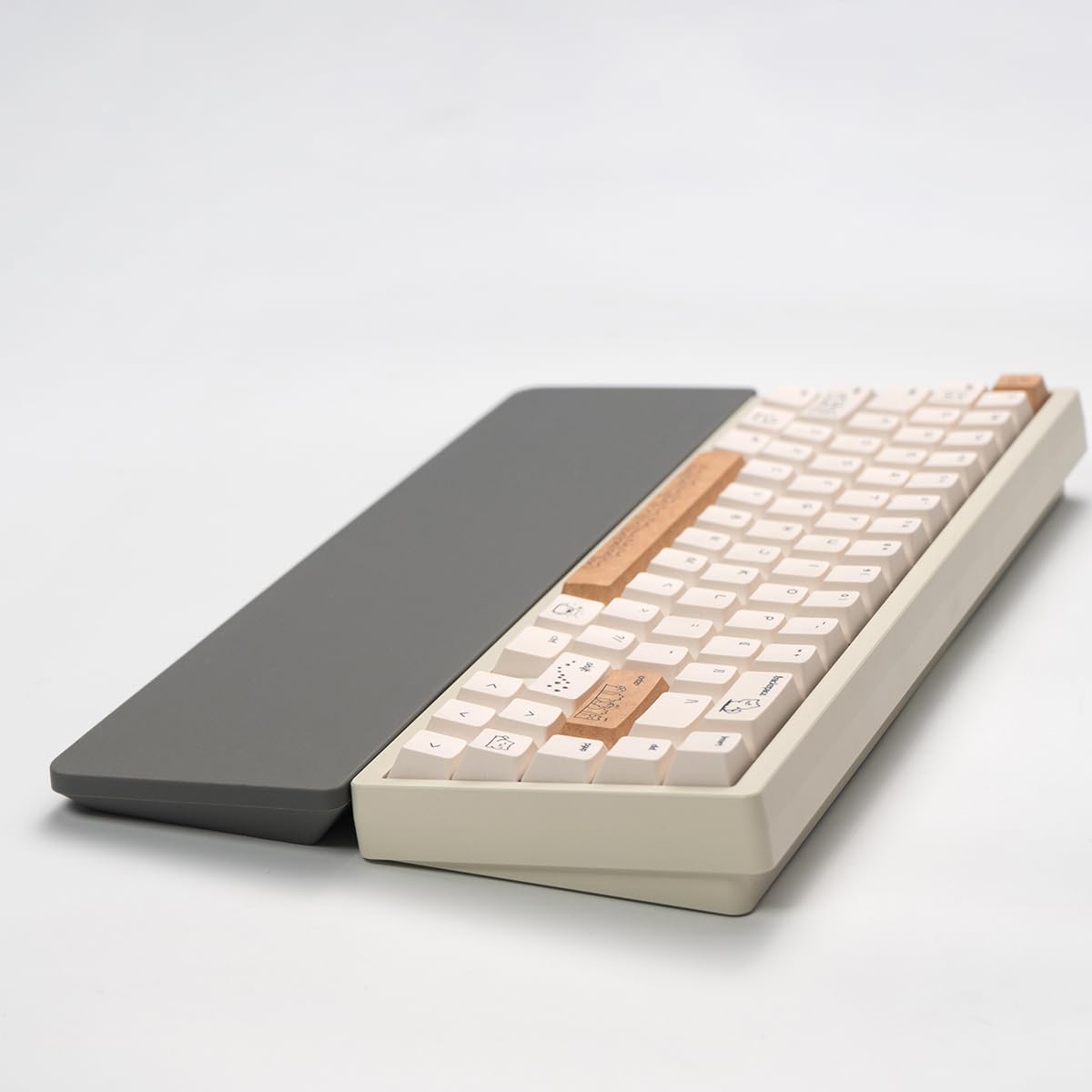 Ergonomic 75% Keyboard Wrist Rest-12.8" Silicone Non-Slip Keyboard Cushion, Computer Wrist Rest, Relief of Hand Pain(Grey)