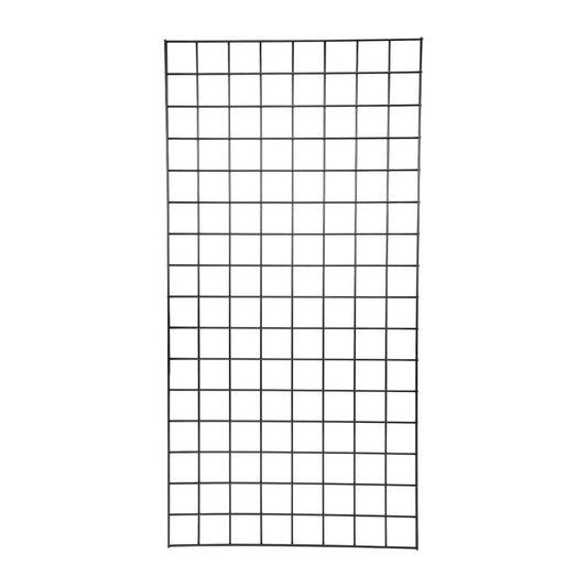 SSWBasics 2' x 4' Wire Grid Panel in Sleek Black - Sturdy Black Grid Wall Panels - Versatile Wire Gridwall Panel for Retail Display, Home Organization, and Wall Panel Decoration - Durable and Stable
