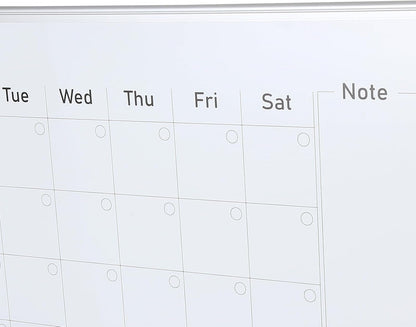 VEVOR Magnetic Glass Whiteboard, Dry Erase Board 36"x24", Wall-Mounted Large White Glassboard Frameless, with Marker Tray, an Eraser and 2 Markers, Black