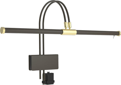 Cocoweb 22" LED Grand Piano Light in Antique Brass with Dimmer Clip