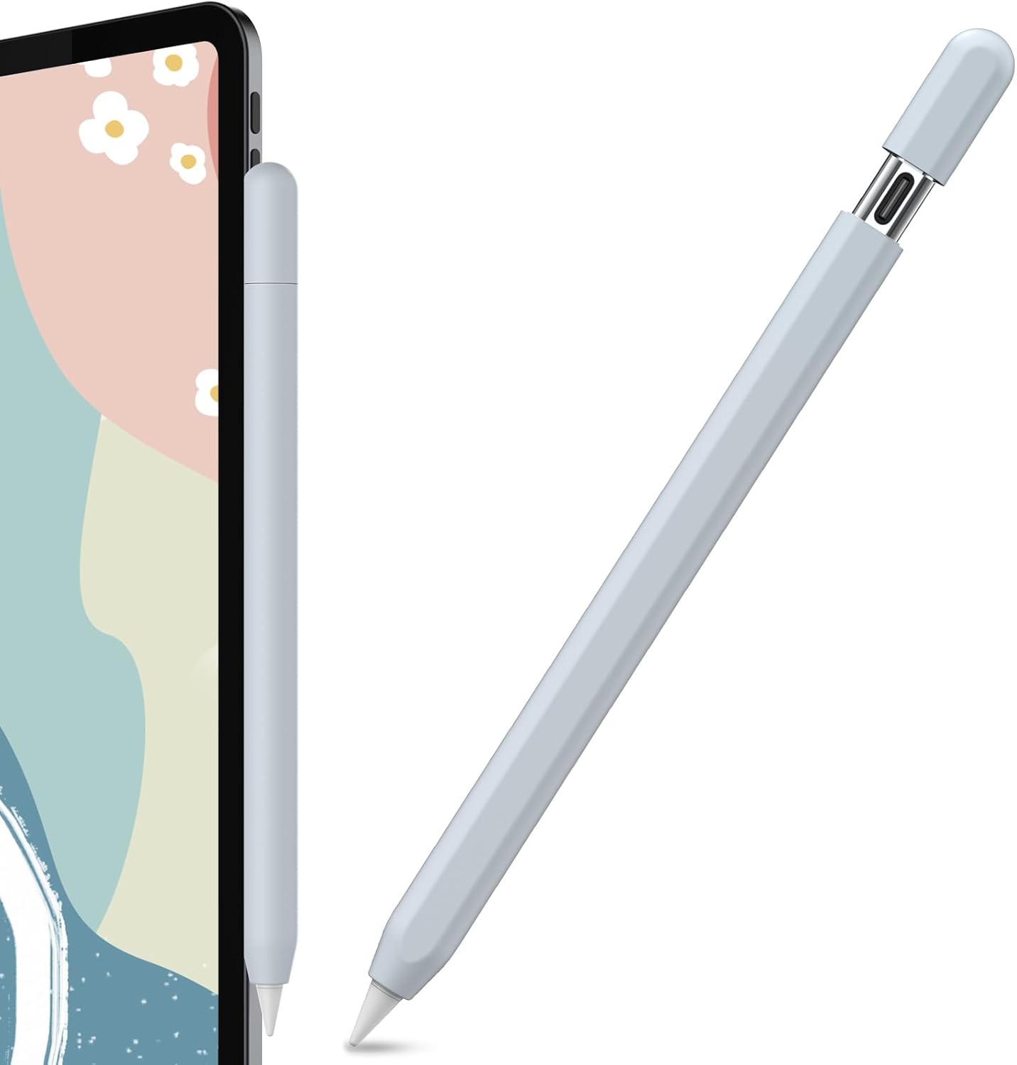 AhaStyle Silicone Case for Apple Pencil (USB-C) 2023 Ultra Thin Proteative Cover Skin Apple Pencil Sleeve Anti-Slip Grip Compatible with Apple Pencil USB C (Lavender)