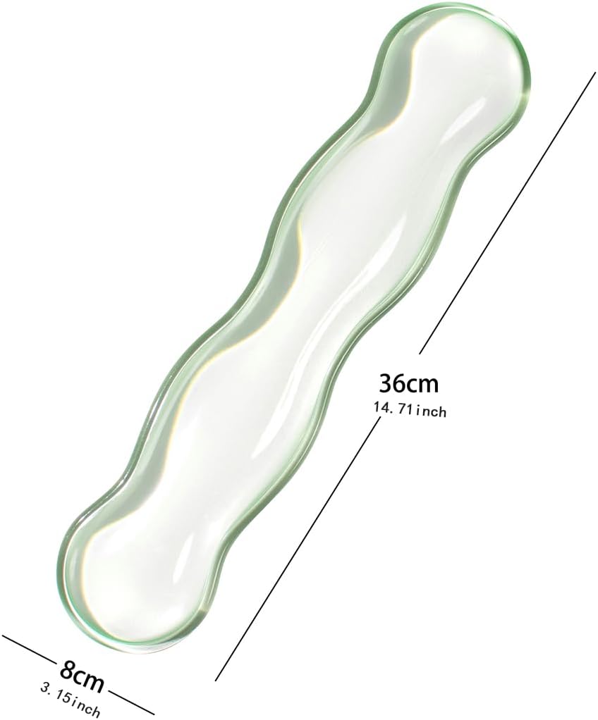 Clear Gel Wrist Rest for Keyboard and Mouse, Green Silicone Mouse Wrist Rest Set, Cute Ergonomic Wrist Rest for Keyboard 60%/75%(Green)