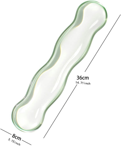 Clear Gel Wrist Rest for Keyboard and Mouse, Green Silicone Mouse Wrist Rest Set, Cute Ergonomic Wrist Rest for Keyboard 60%/75%(Green)