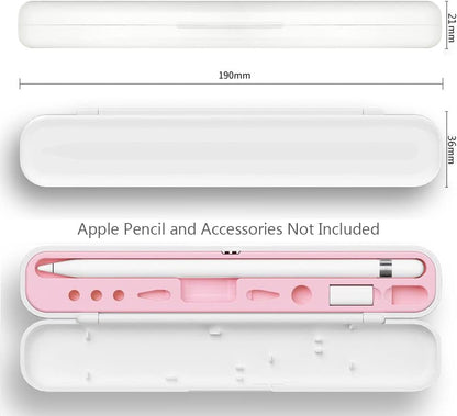 YINVA Pencil Case for Apple Pencil 1st/2nd Generation, Holder and Storage Box for iPad Pencil Accessories, Tips (Pink)