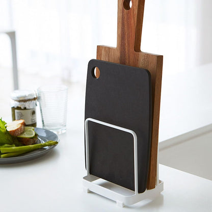 Cutting Board Organizer, Cutting Board Holder Rack, Baking Cookie Pan Sheets for Cabinet Storage or Kitchen Counter (Black)