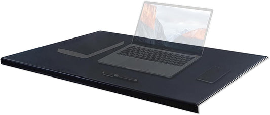 AKOZLIN 35.4"x 18.9" Soft PU Leather Surface Office Desk Mouse Mat Anti-Push Pad with Full Grip Fixation Lip Table Blotter Edge-Locked Protector