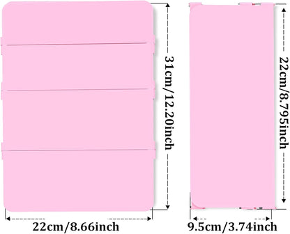 Nursing Clipboard Foldable-4 Layers Aluminum Nurse Foldable Clipboard Nursing Medical Edition Cheat Sheets, Pocket Size Pen Clip for Nurses Students School and Doctors-Pink