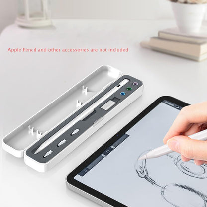SIXFU Case for Apple Pencil, Storage Case Design for Apple Pen 2nd/ 1st, iPad Pencil Accessories Charging Cable Case for Stylus Pen(White+Pink)