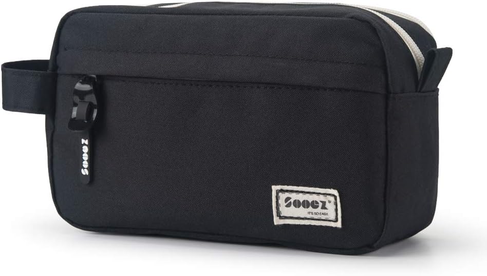Sooez Original High Capacity Pencil Case, Big Pencil Bag Pouch Box Organizer Pen Case, Aesthetic Supply for Girls Adults, Portable Journaling Supplies with Easy Grip Handle & Loop, Mint Green
