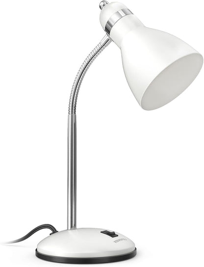 LEPOWER Metal Desk Lamp, Eye-Caring Table Lamp, Study Lamps with Flexible Goose Neck for Bedroom, Home Office (Matte Black)