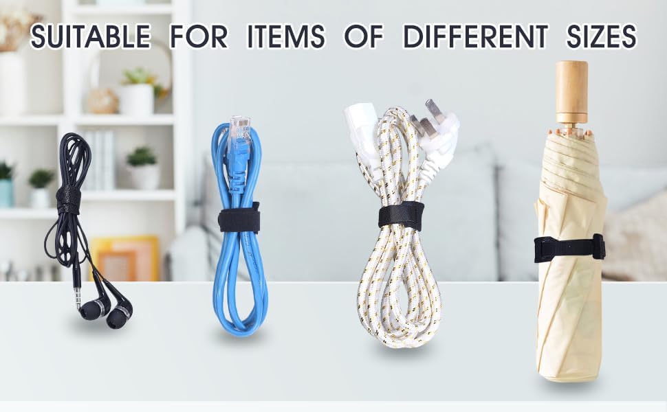MVYC 120PCS 6 Inch Reusable Cable Ties Wire Ties Cord Organizer Cable Organizer Adjustable Management Black