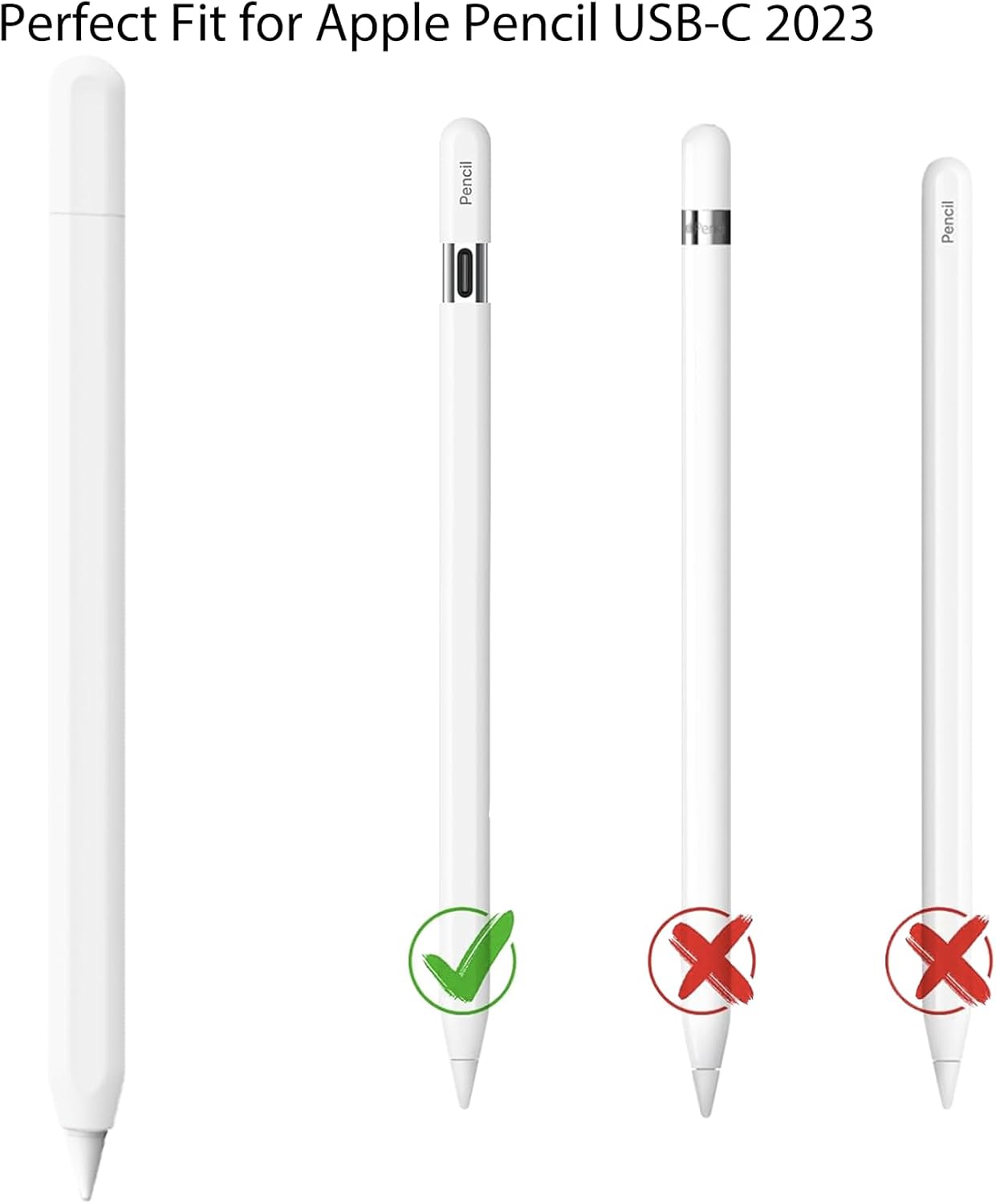 KELIFANG Silicone Case Sleeve Cover for Apple Pencil (USB-C) 2023, Cute Pink Protective Skin iPad Pencil Holder, Anti-Slip Grip Accessories Compatible with Apple Pencil 3rd Generation