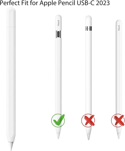 KELIFANG Silicone Case Sleeve Cover for Apple Pencil (USB-C) 2023, Cute Pink Protective Skin iPad Pencil Holder, Anti-Slip Grip Accessories Compatible with Apple Pencil 3rd Generation