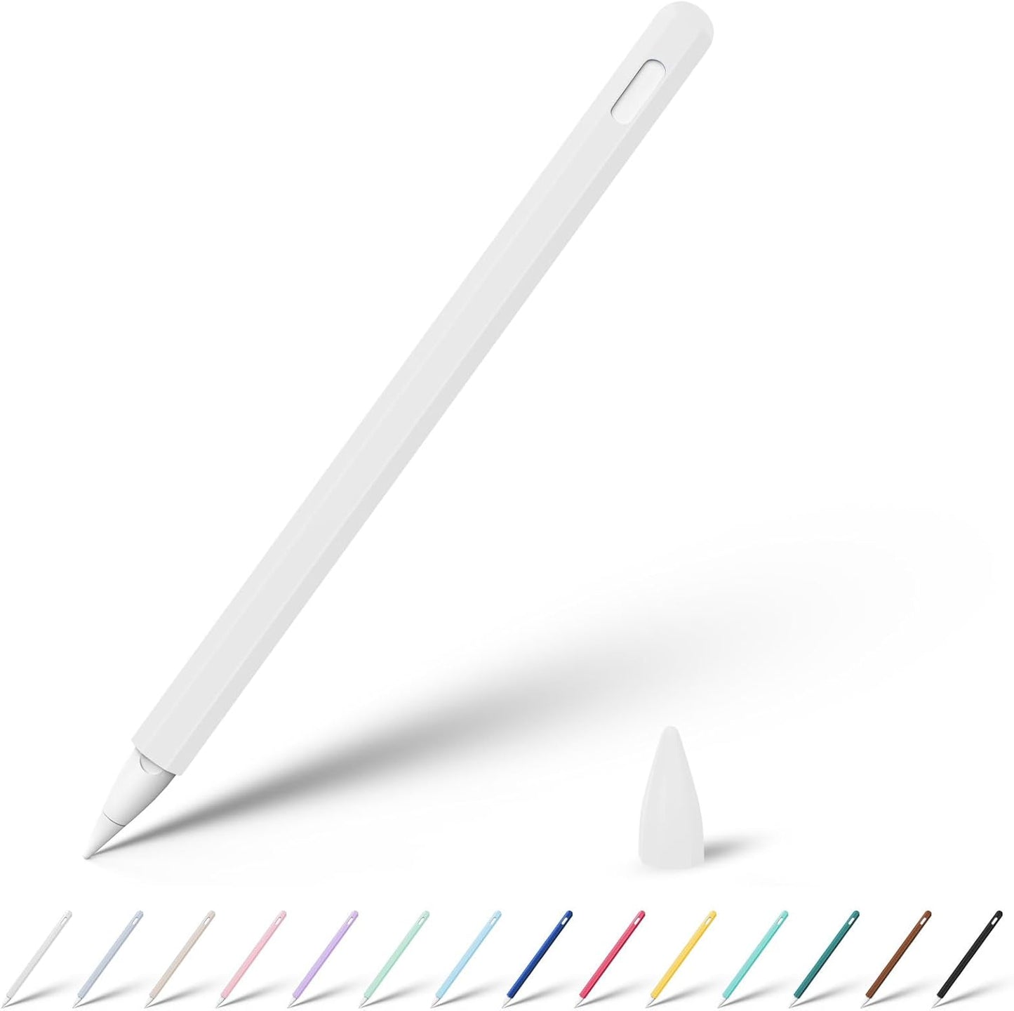 KELIFANG Silicone Case for Apple Pencil Pro 2024 & Apple Pencil 2nd Generation, Cute Pink Protective Skin Sleeve Cover Holder Grip and Tip Cap Accessories Compatible with iPad Pro 11 12.9 13 Inch