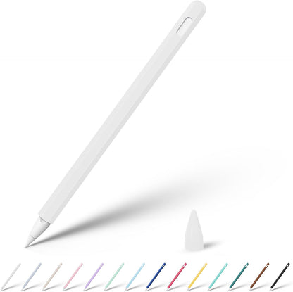 KELIFANG Silicone Case for Apple Pencil Pro 2024 & Apple Pencil 2nd Generation, Cute Pink Protective Skin Sleeve Cover Holder Grip and Tip Cap Accessories Compatible with iPad Pro 11 12.9 13 Inch