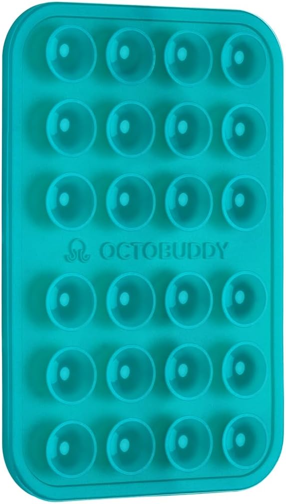 OCTOBUDDY Classic - Silicone Suction Phone Case Adhesive Mount - Hands-Free, Strong Grip Holder for Selfies and Videos - iPhone and Android Compatible - 2.25″ x 3.25″, Chalk Pink