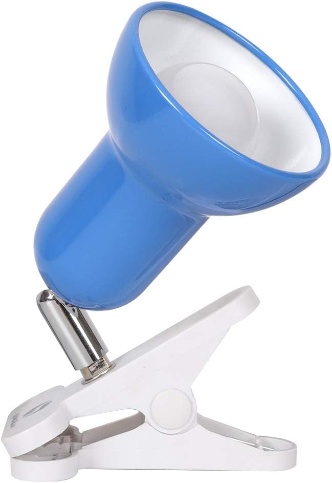 RONG&LAN Clip lamp,360° Rotation Clip on Lamp Portable Book Reading Light,Clamp on Desk/Table/Bunk Bed/Cupboard Home Lighting, (Desk lamp,Seven Colors for Your Choice) (White,2)