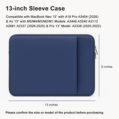 Laptop Sleeve for MacBook Neo/Air/Pro 13 inches A18/M5/M4/M3/M2/M1 Chip 2026-2020 A3404 A3449 A3240 A3113 with 2 Pockets Tablet Bag Case Accessories (Bright Pink)