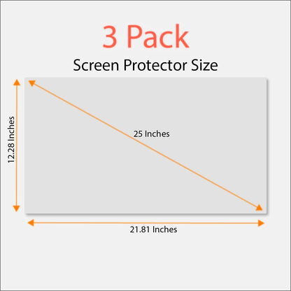 Anti-Glare and Anti Finger Print Screen Protector (3 Pack) for 20 Inches Widescreen Desktop Monitor