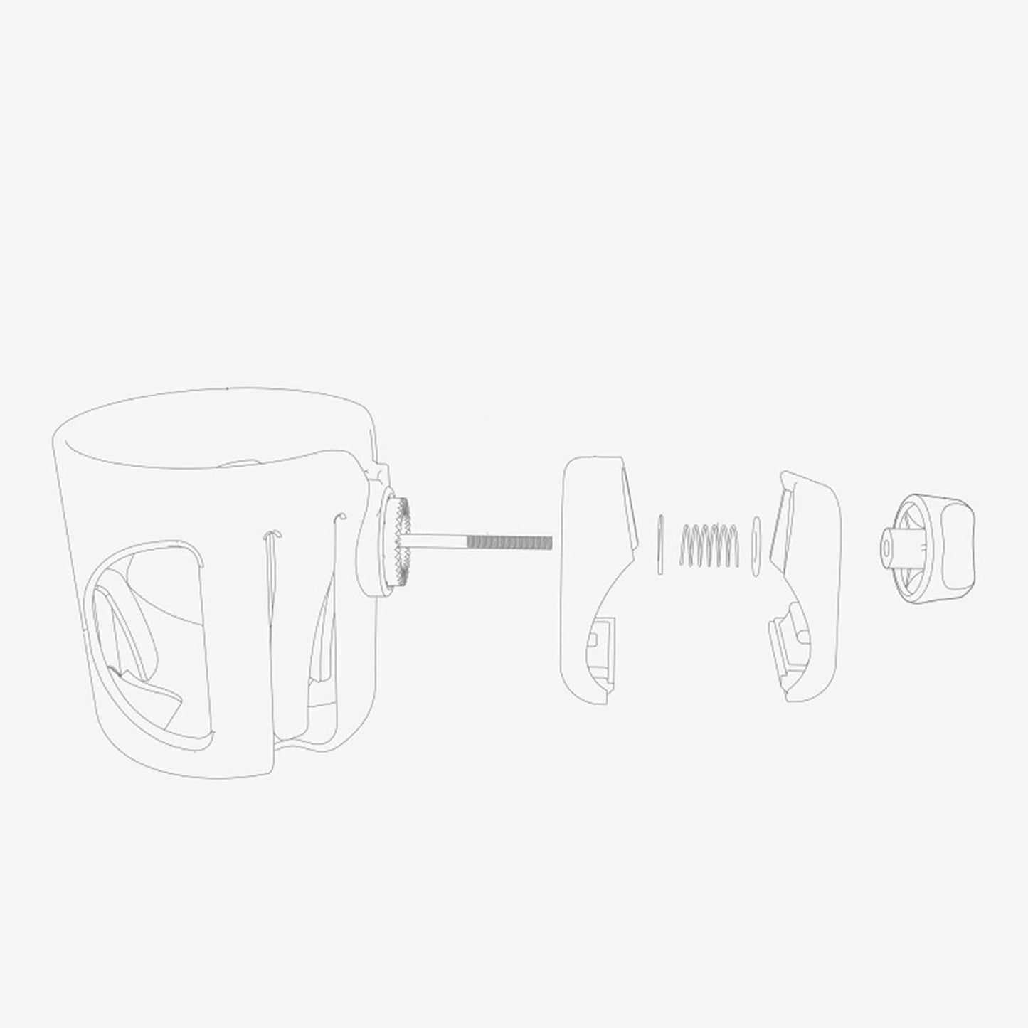Boat Cup Holder Clamp-on Mount Marine Universal Drinks Holders Rotation Drink Holder for Marine Boat,Yacht,Kayak,Boat Rail, Boat Handle Bar,Stroller,Bikes,Trolleys,etc,with Alligator Clamp